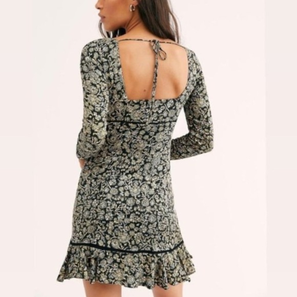 FREE PEOPLE Like New Boheme Long Sleeve Mini Dress Size 2 - Picture 7 of 11